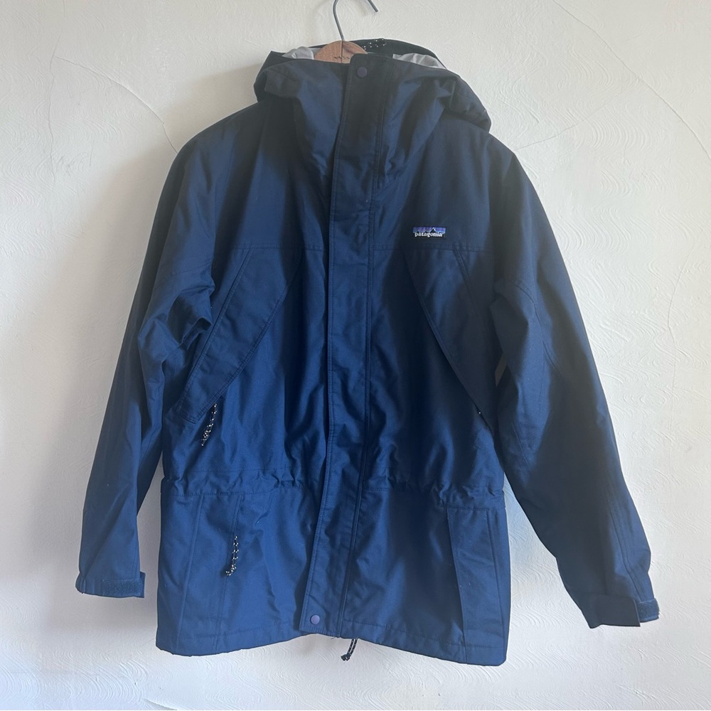 Patagonia Vintage H2No Mountain Parka Rain Jacket - Navy Blue